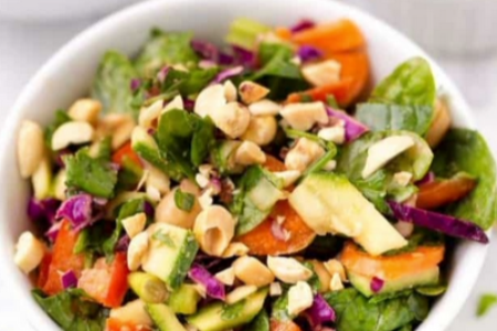 Thai Peanut & Spinach Salad