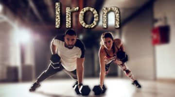 Two people are doing different exercises in a gym.
