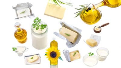 Omega-6 in seed oils compared to other oils and fatty foods.