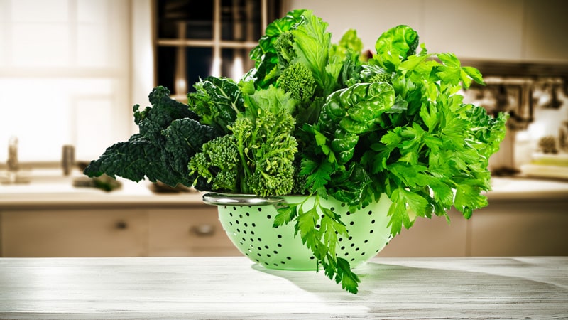 Leafy greens.